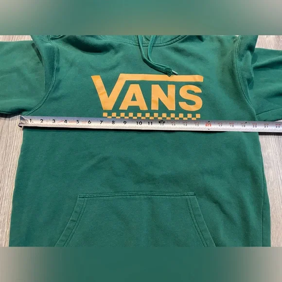 VANS Mens Graphic Hoodie Jumper Size Small Green Cotton DB30 - Picture 6 of 7